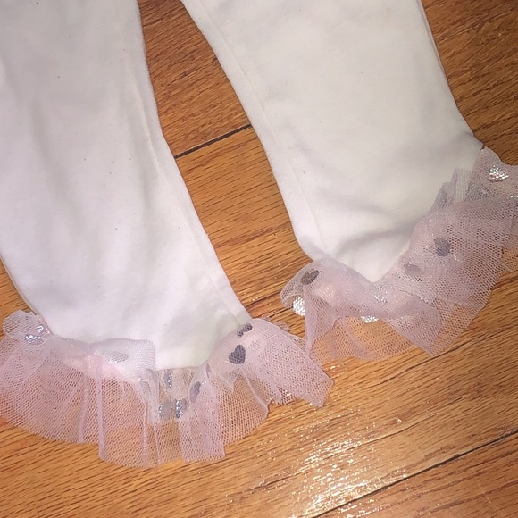 Little Lass UNICORN peplum hearts ur Shirt pants Pink  Girls 2pc Pant Set 24M - Picture 8 of 13